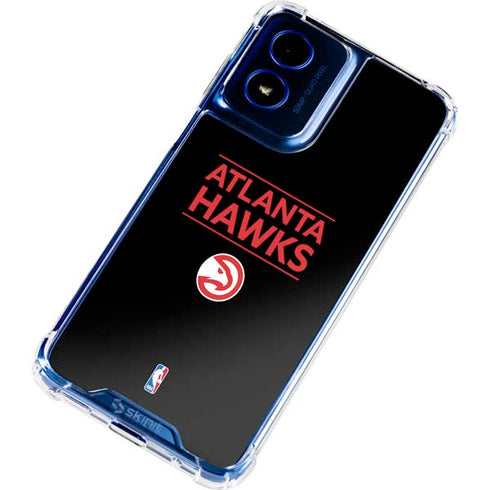 NBA Atlanta Hawks Standard - Black Moto G 5G (2024) Clear Case